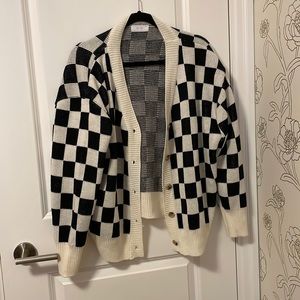 Oak+Fort Checkered Sweater Medium